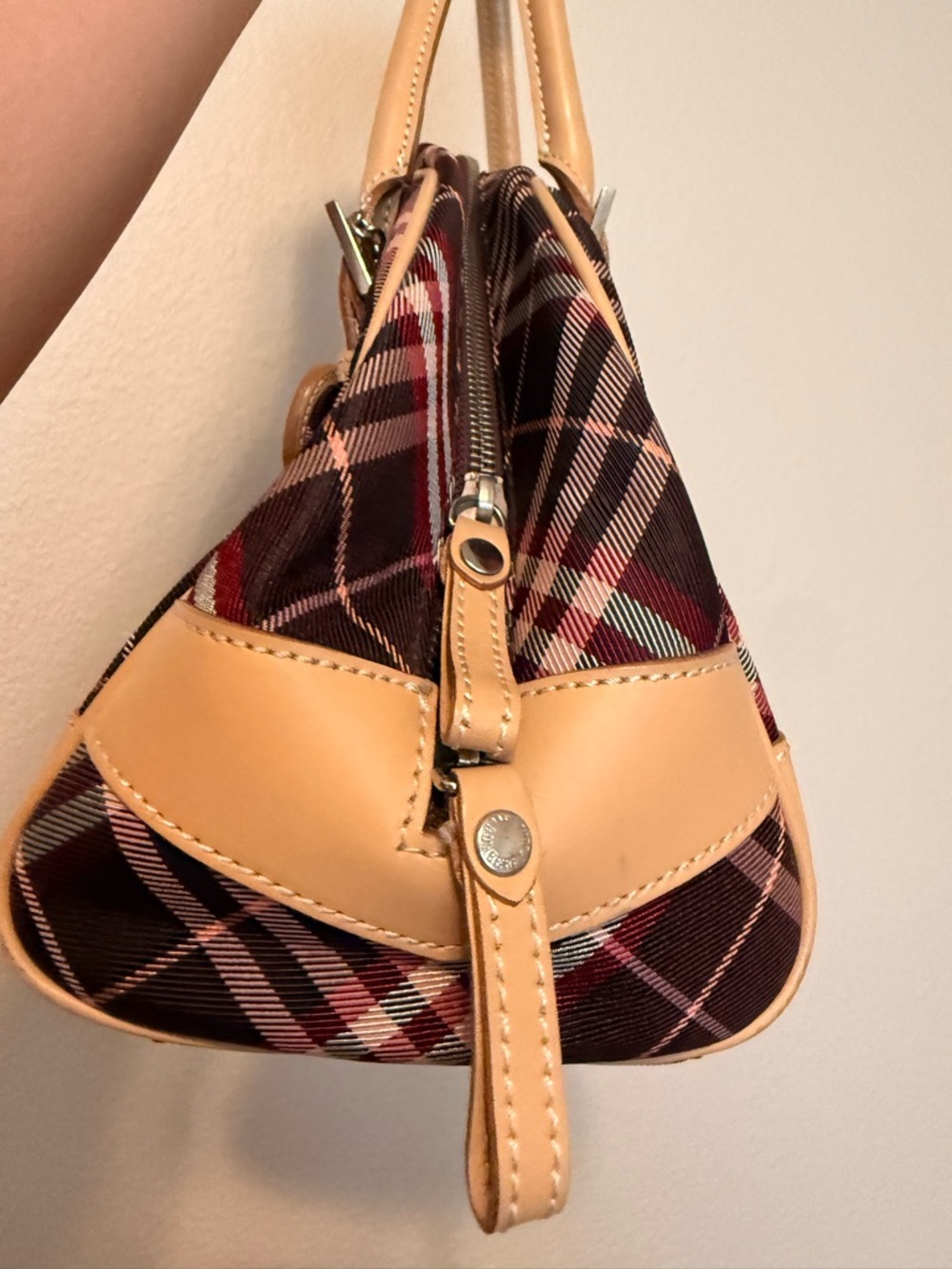 Burberry London Blue Label Canvas and Leather Handbag - Picture 10 of 17